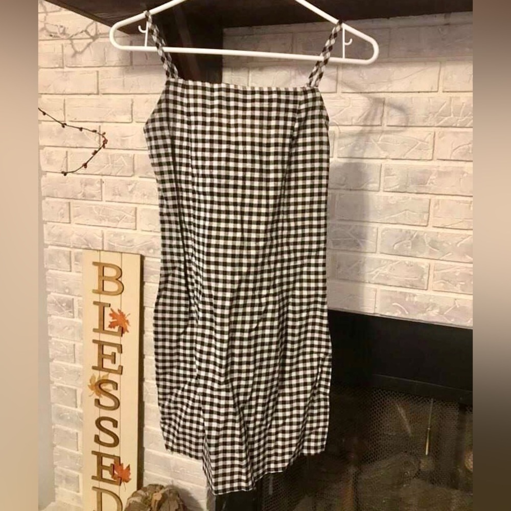 Black and White Checked Mini Dress size Small